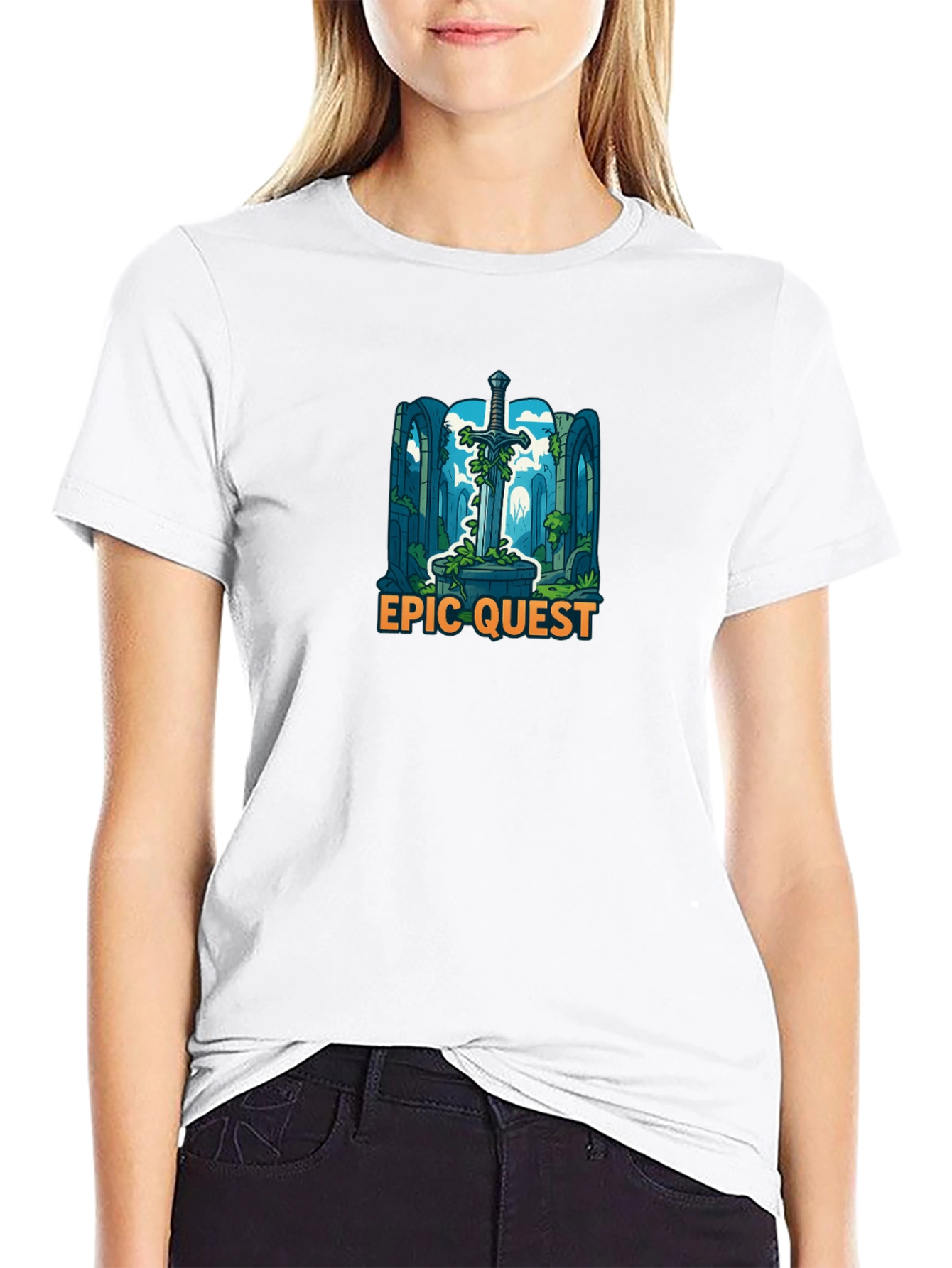 Epic Quest Sword Graphic T-Shirt