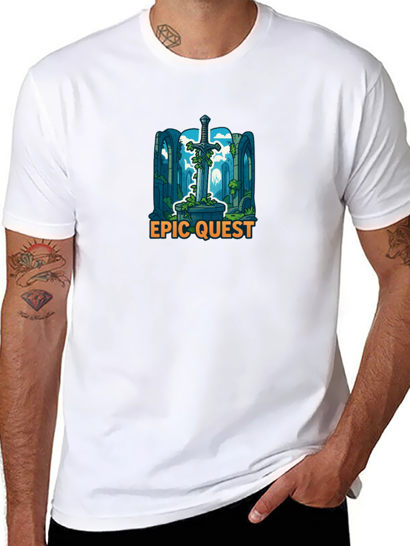Epic Quest Sword Graphic T-Shirt