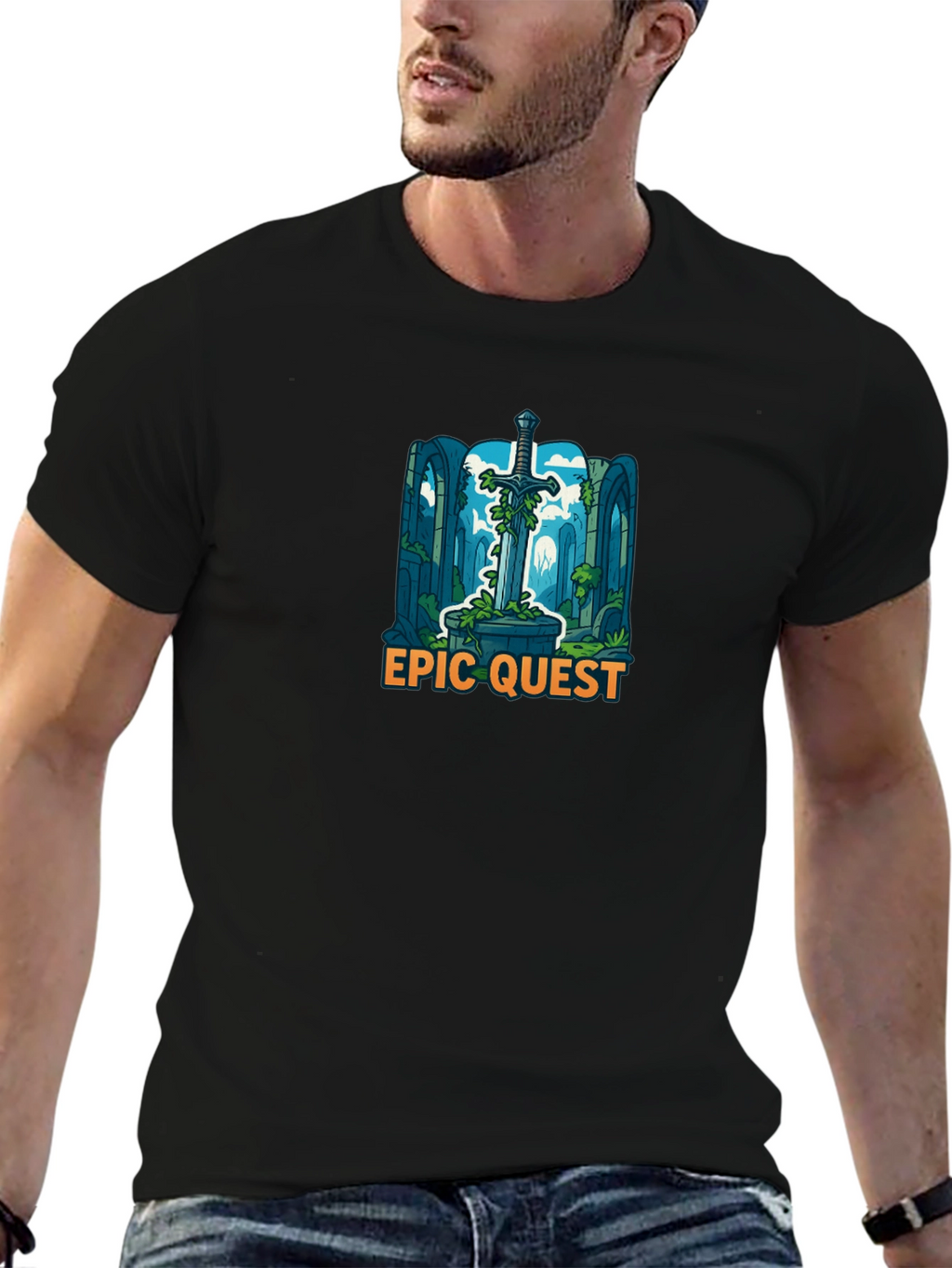 Epic Quest Sword Graphic T-Shirt