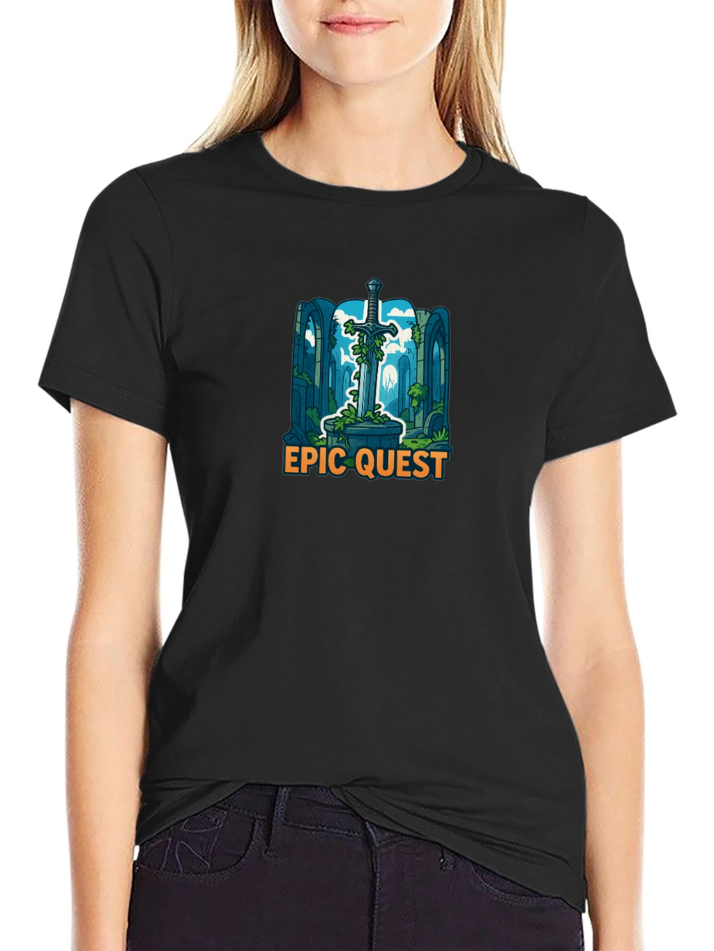 Epic Quest Sword Graphic T-Shirt