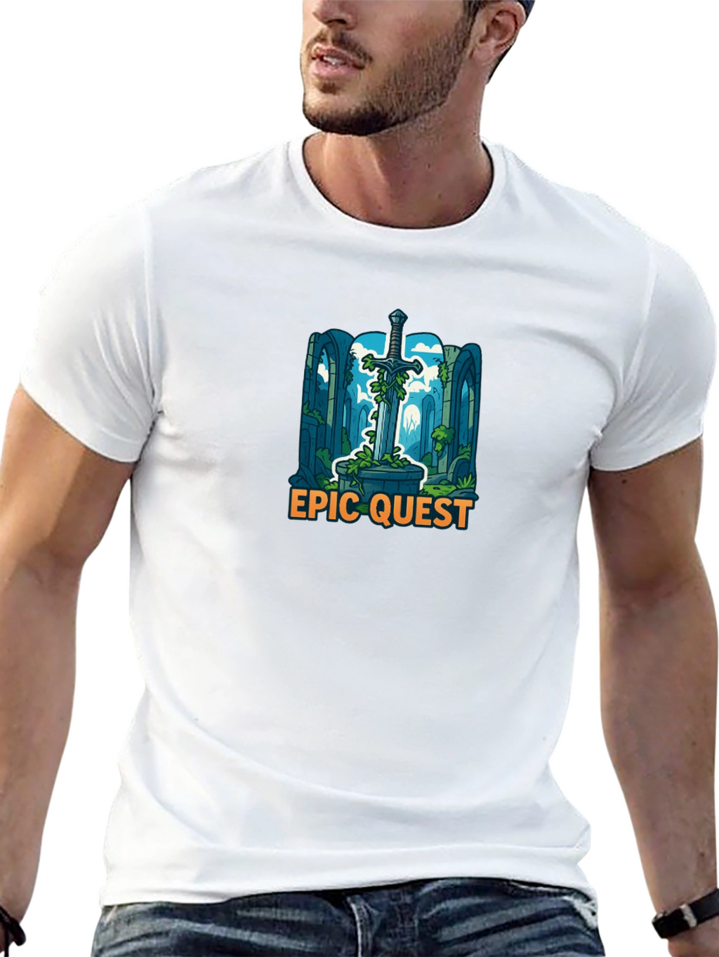 Epic Quest Sword Graphic T-Shirt
