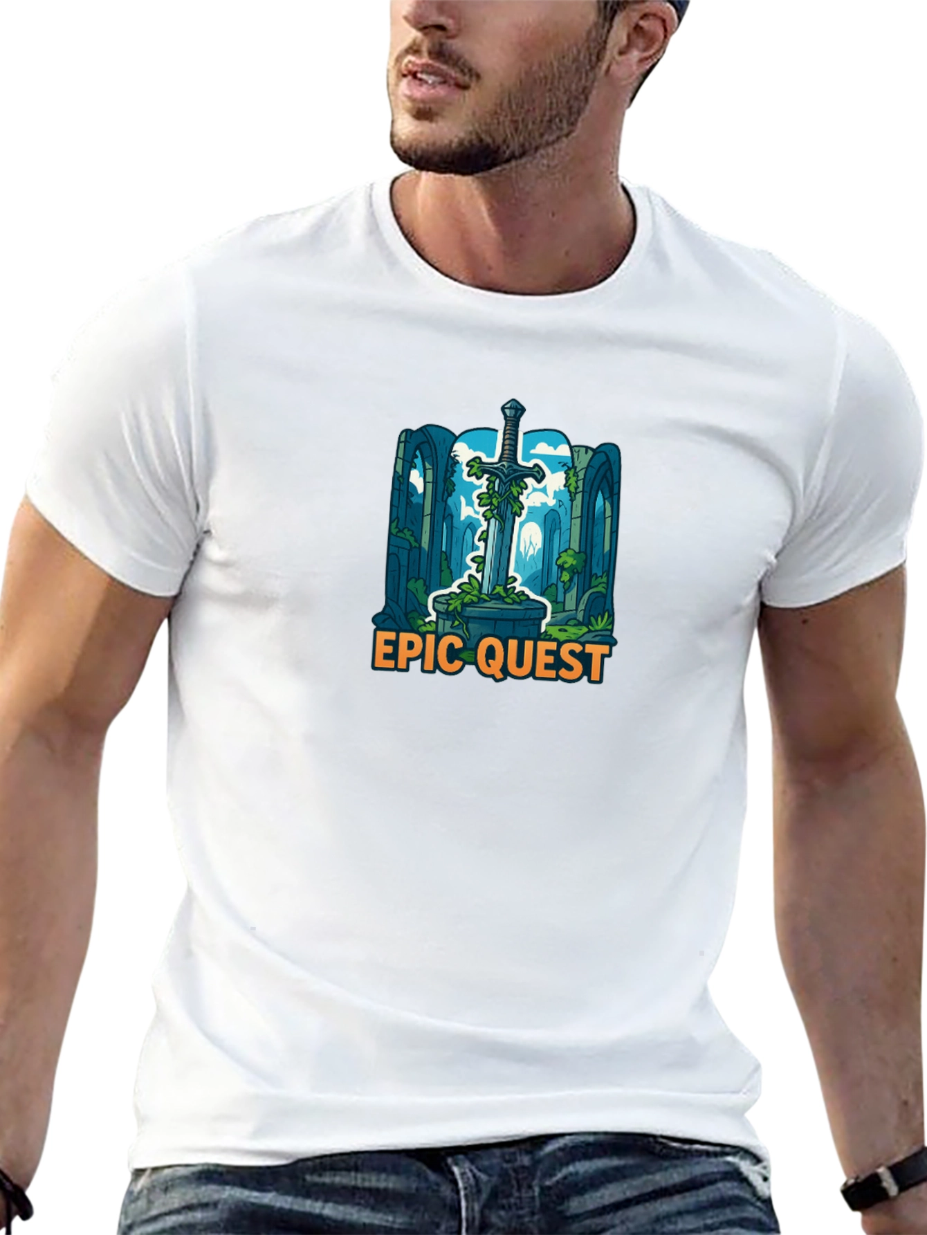 Epic Quest Sword Graphic T-Shirt