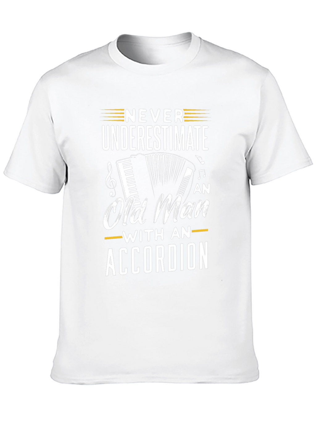 Never Underestimate Accordion Old Man T-Shirt