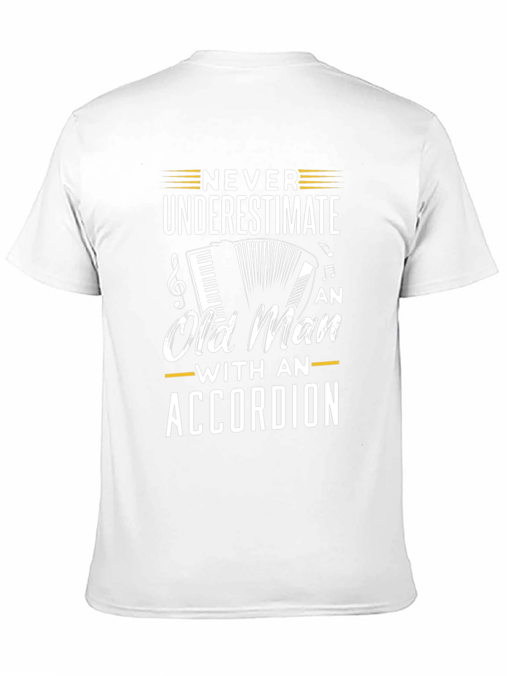 Never Underestimate Accordion Old Man T-Shirt