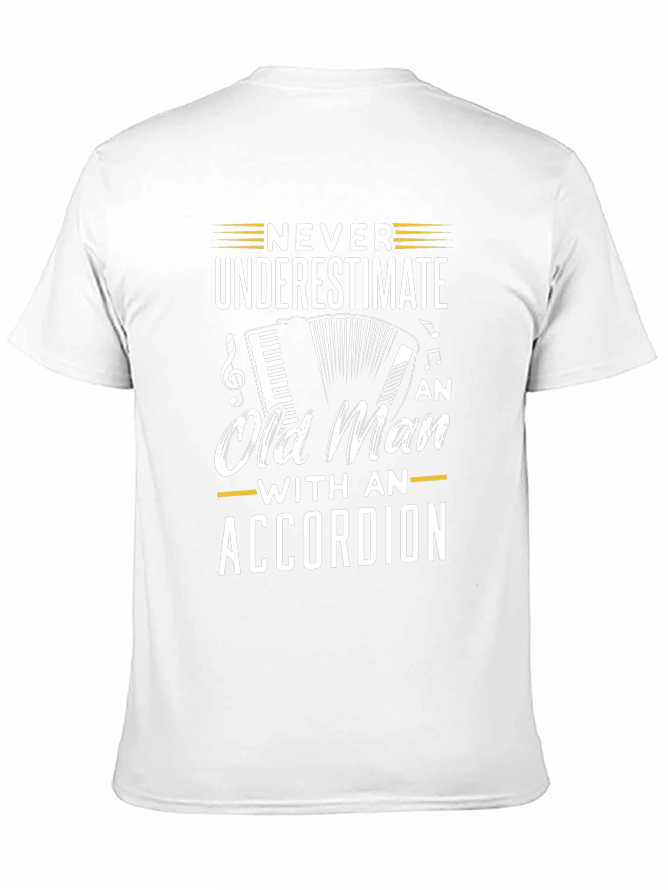 Never Underestimate Accordion Old Man T-Shirt