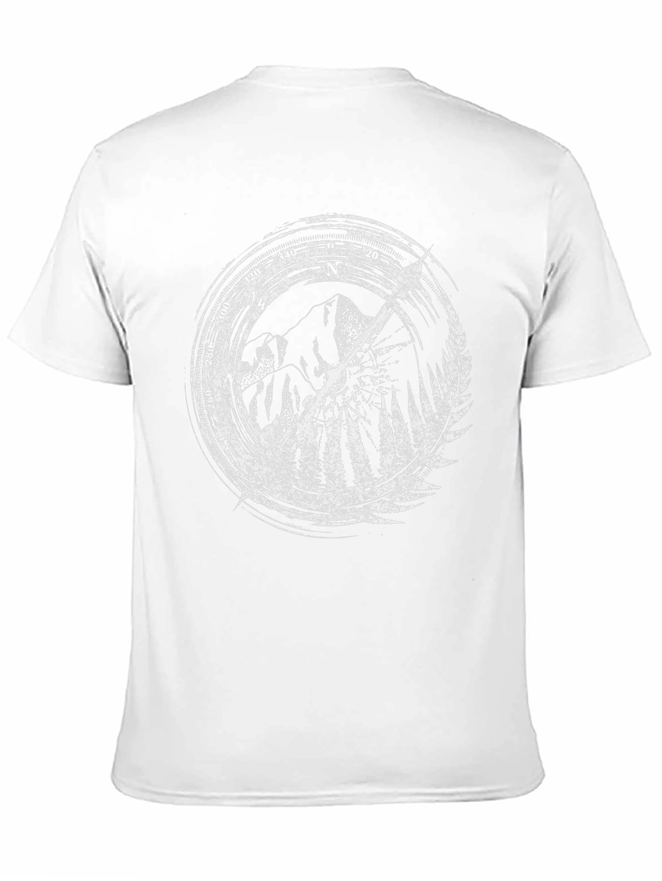 Mountain Compass Graphic Tee - Black Cotton Blend