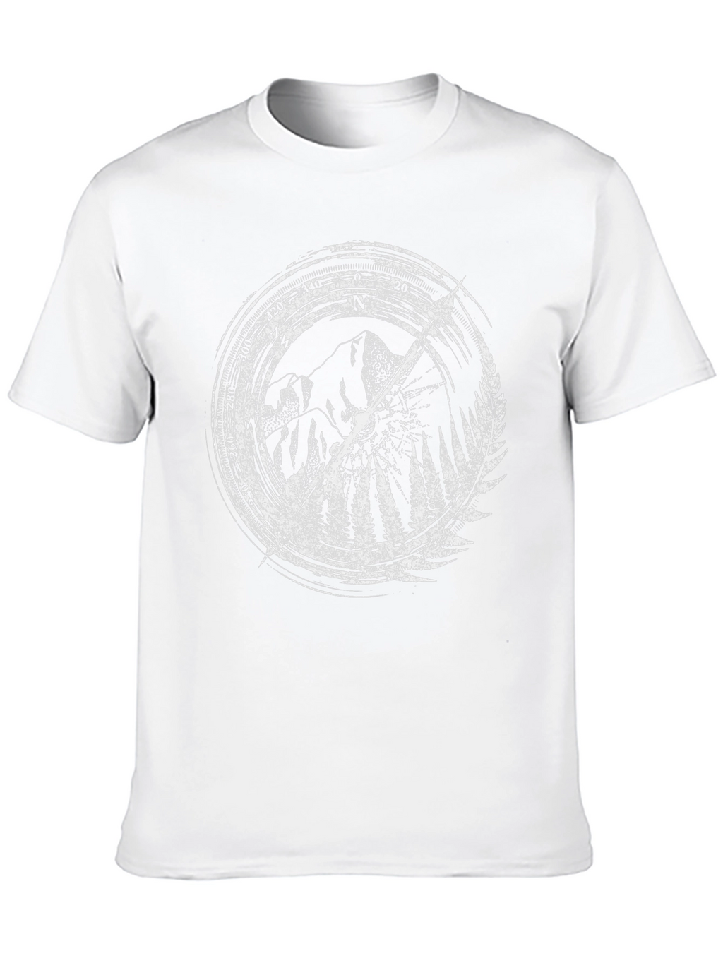 Mountain Compass Graphic Tee - Black Cotton Blend