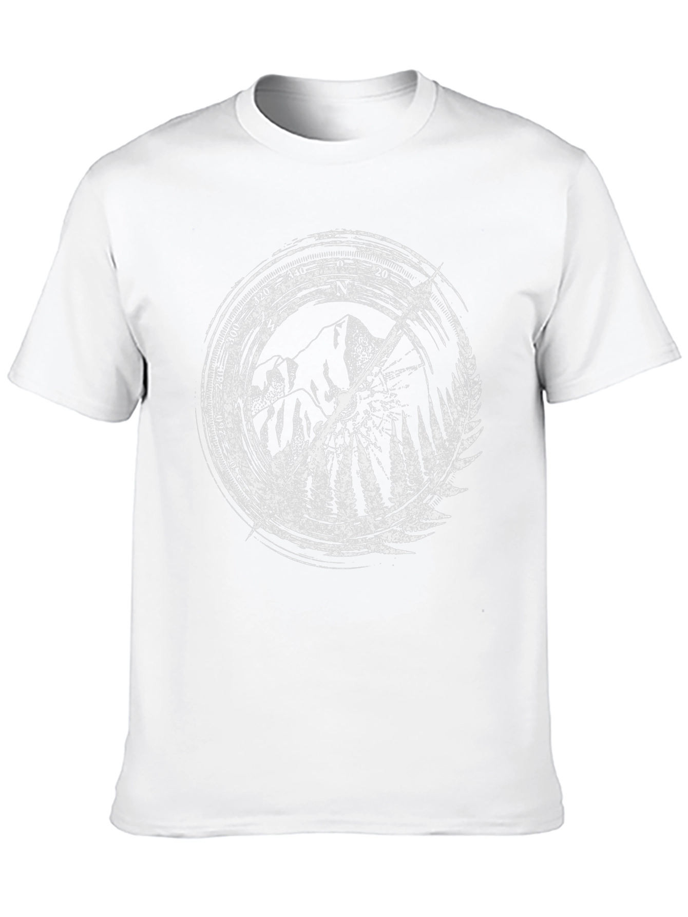 Mountain Compass Graphic Tee - Black Cotton Blend