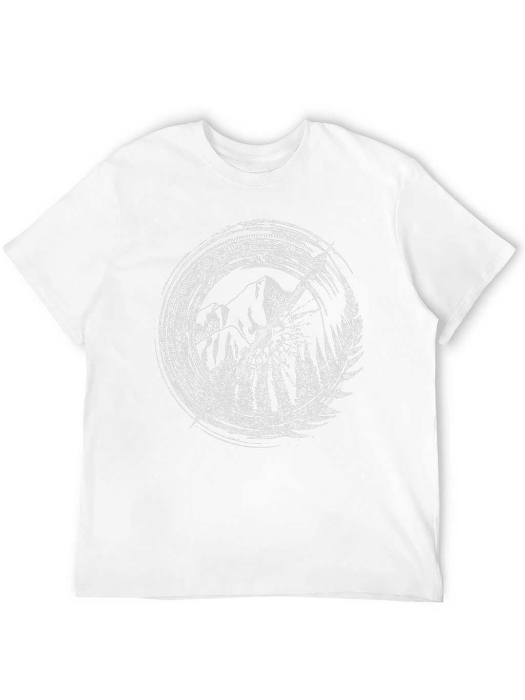 Mountain Compass Graphic Tee - Black Cotton Blend