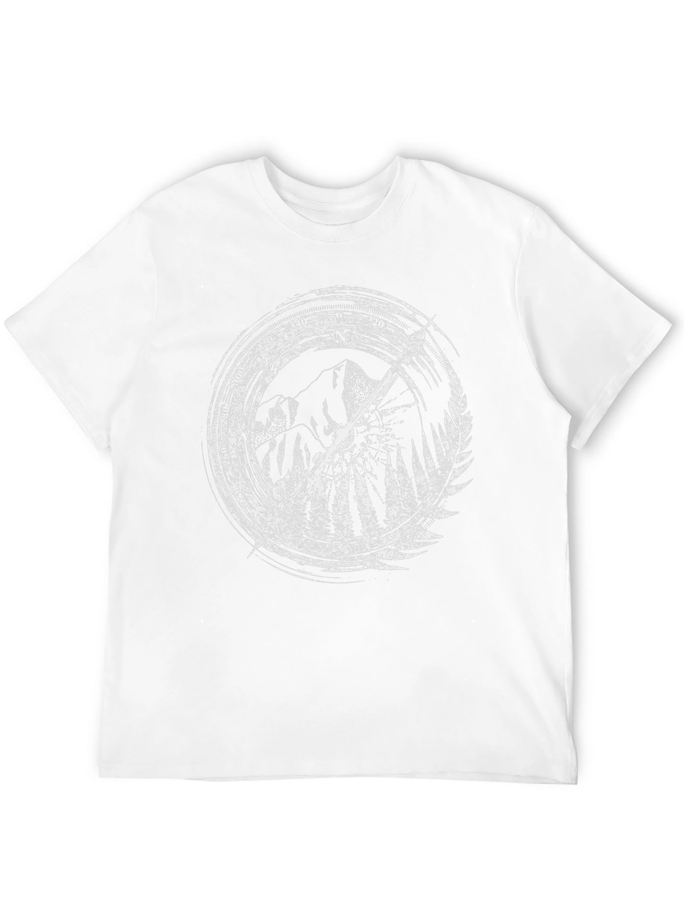 Mountain Compass Graphic Tee - Black Cotton Blend