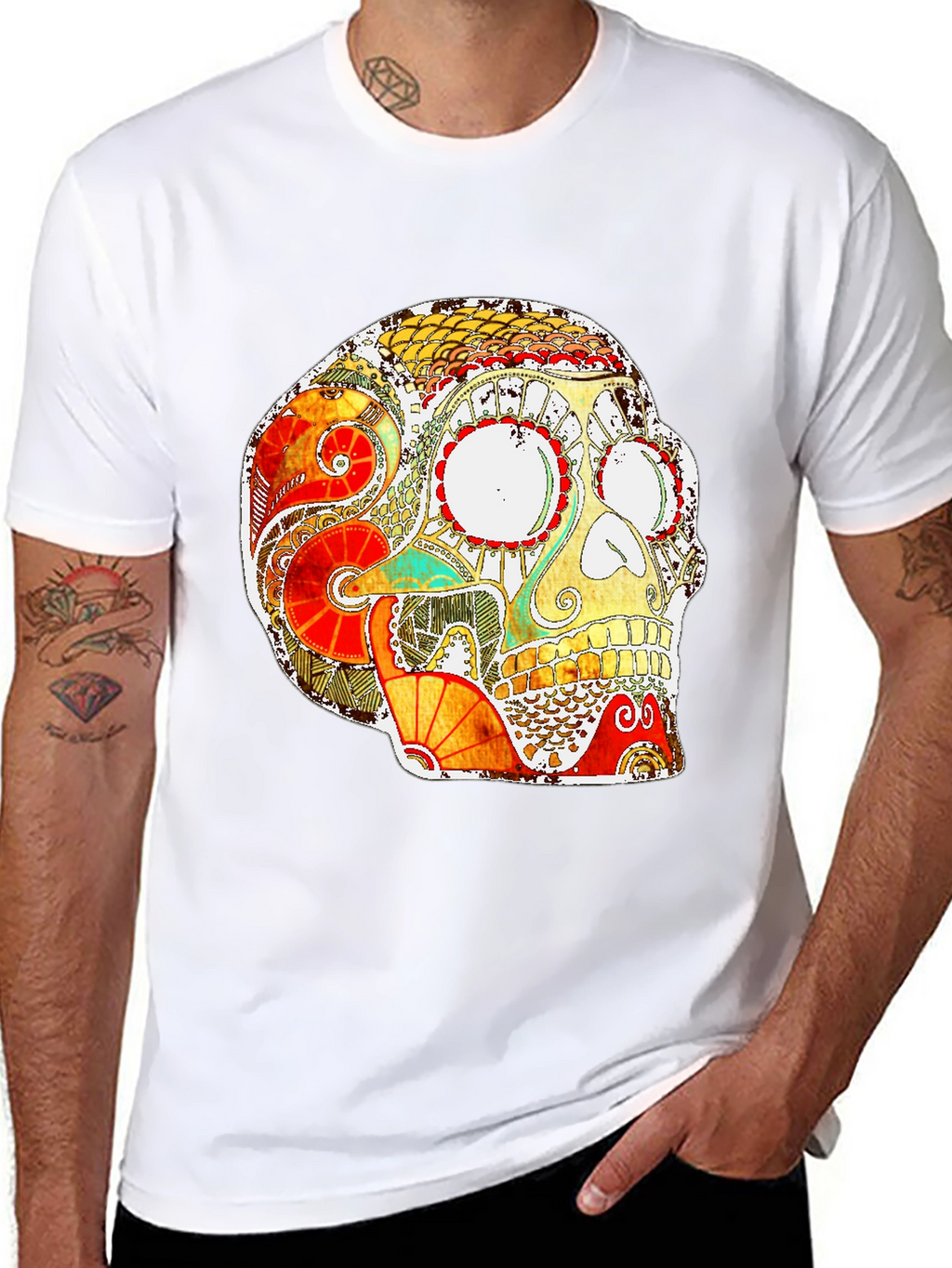 Skull Graphic Print T-Shirt