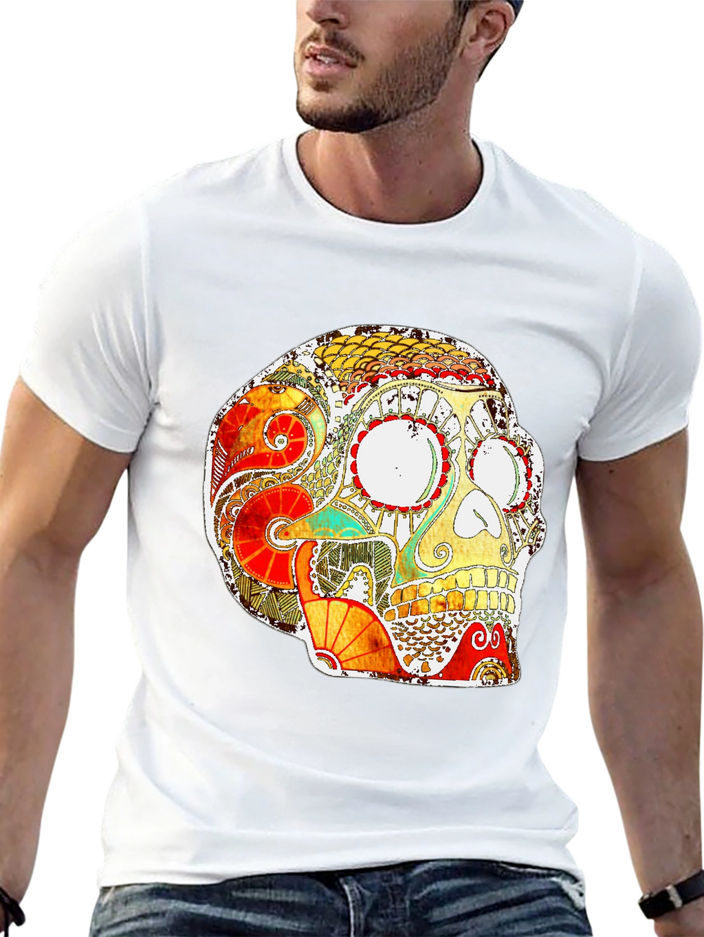 Skull Graphic Print T-Shirt