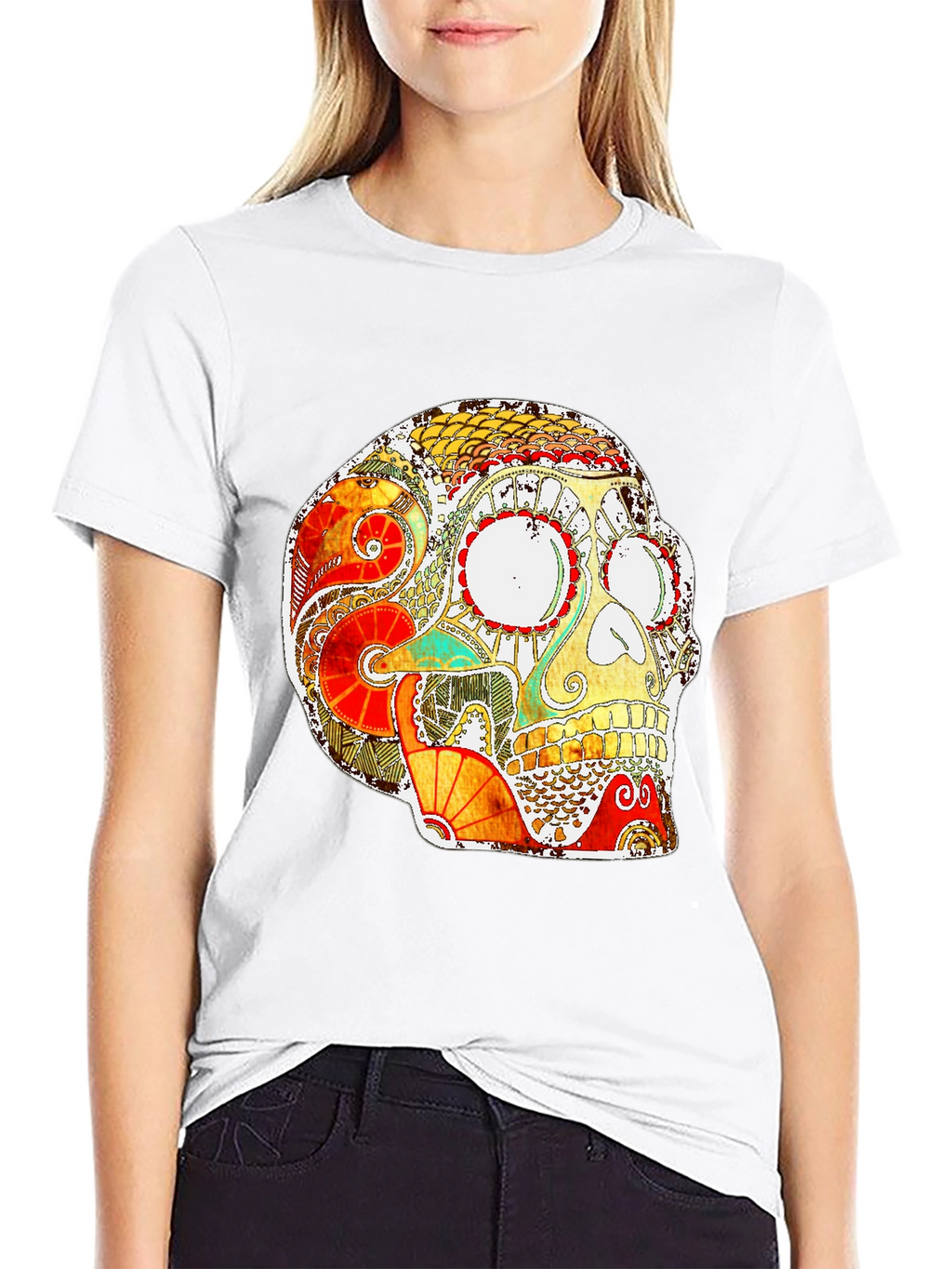 Skull Graphic Print T-Shirt