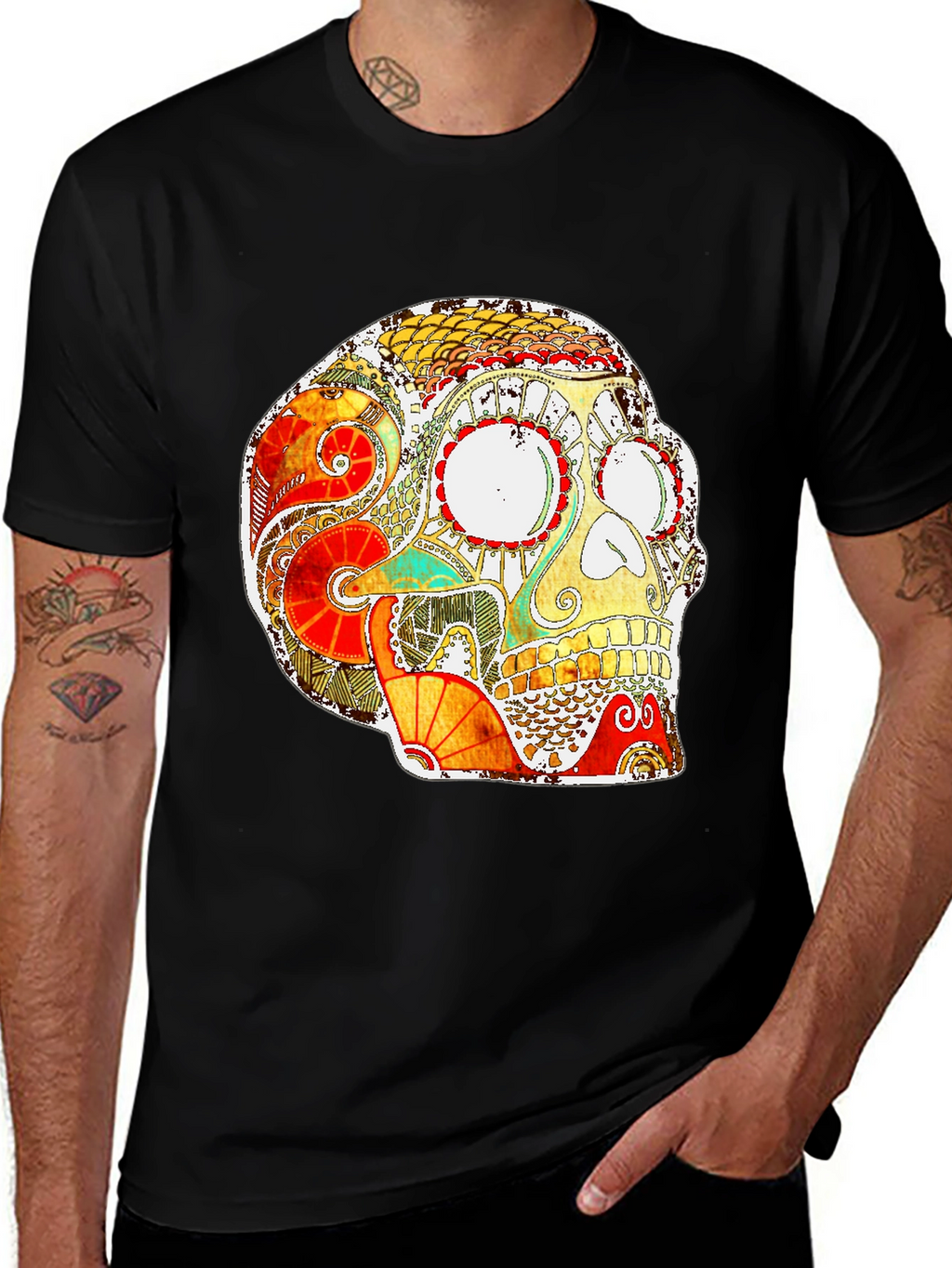 Skull Graphic Print T-Shirt