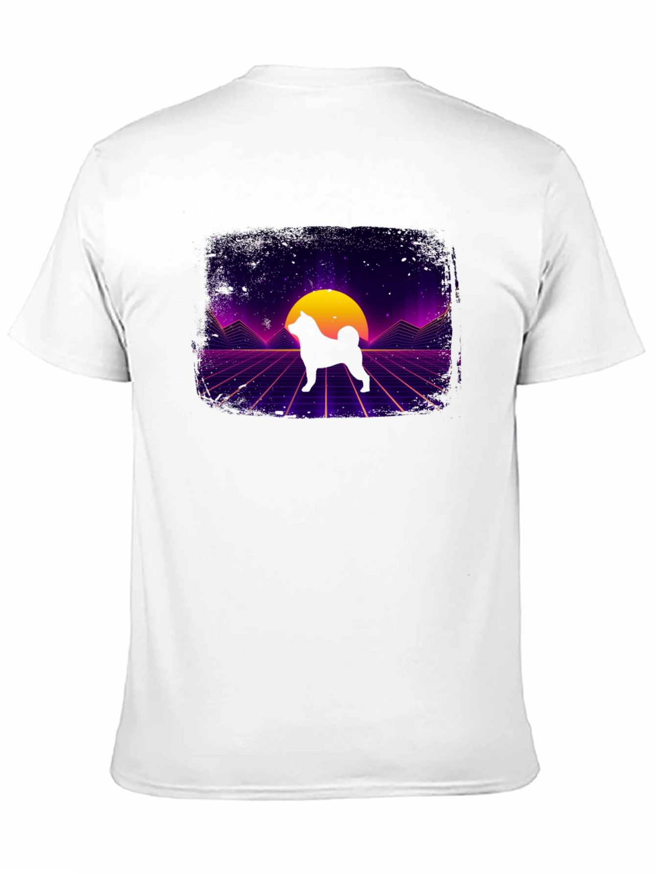 Retro Shiba Inu T-Shirt - Synthwave Dog Design