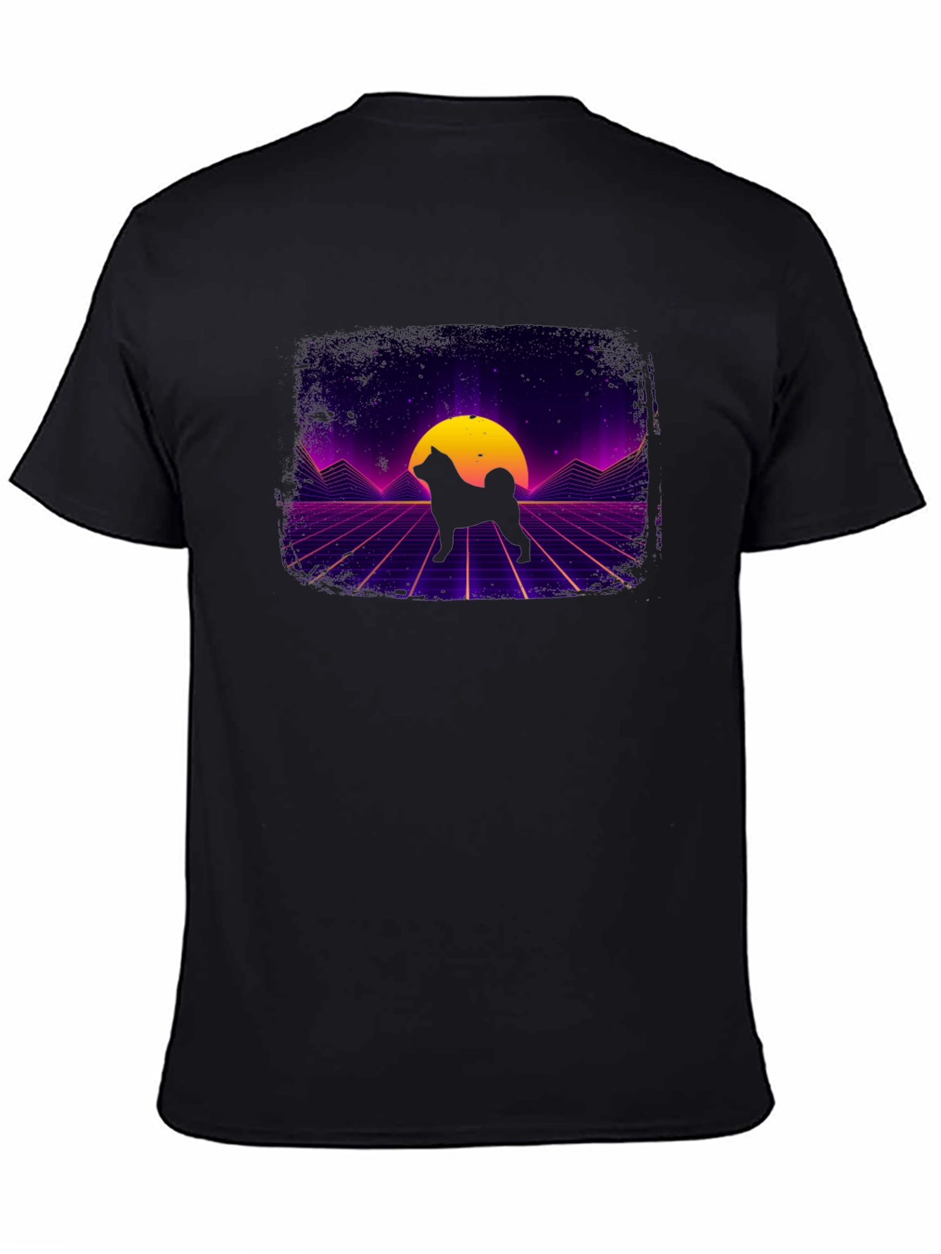 Retro Shiba Inu T-Shirt - Synthwave Dog Design