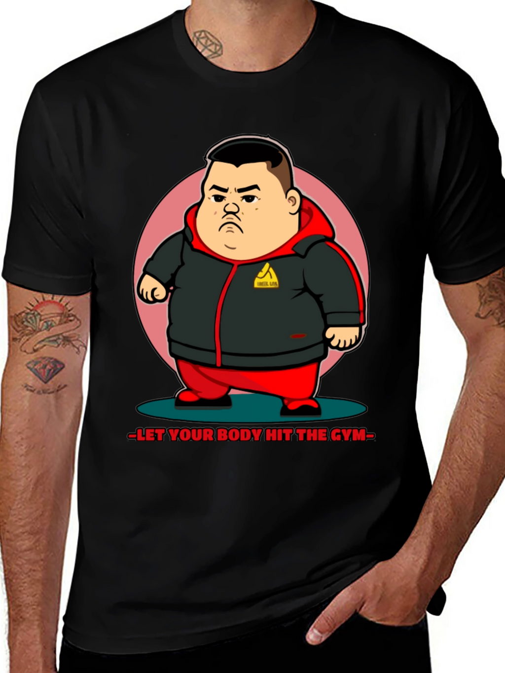 Hit the Gym Graphic Tee - Mens Black T-Shirt