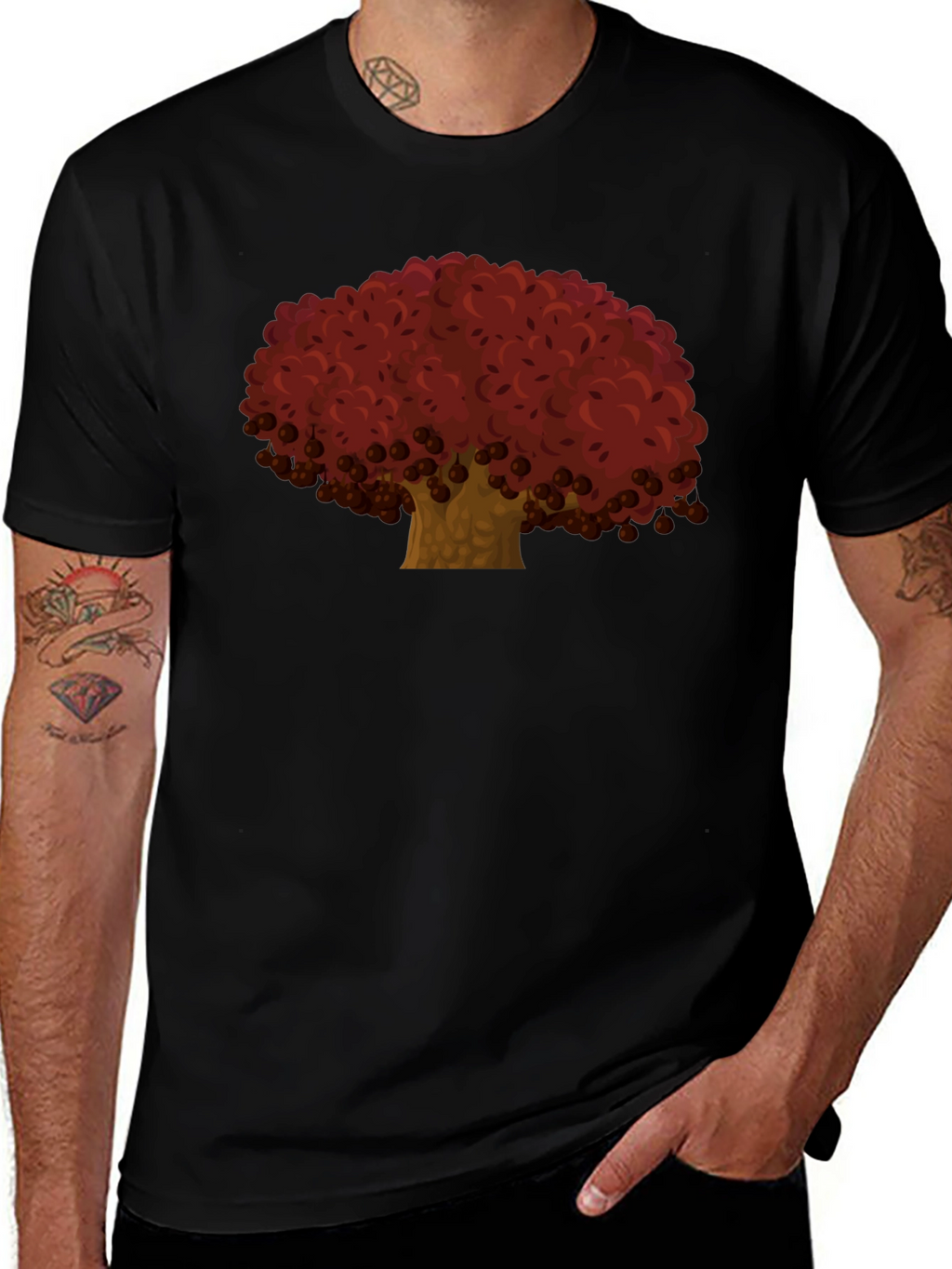 Red Tree Graphic Tee - Casual Comfort