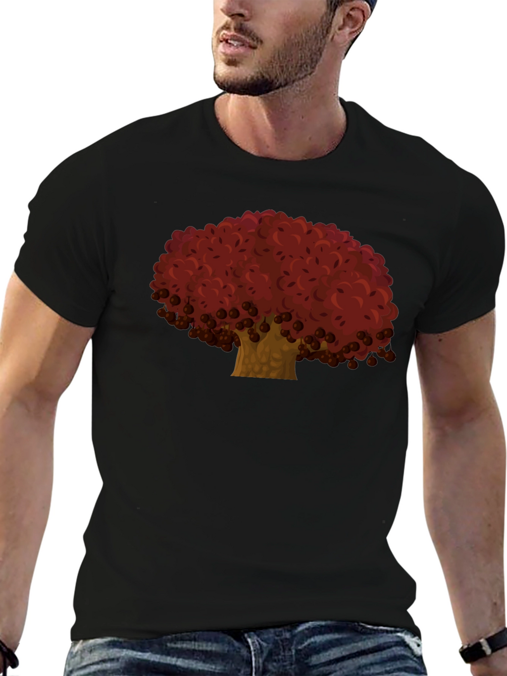 Red Tree Graphic Tee - Casual Comfort