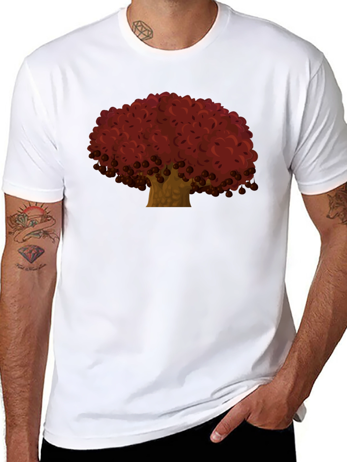 Red Tree Graphic Tee - Casual Comfort