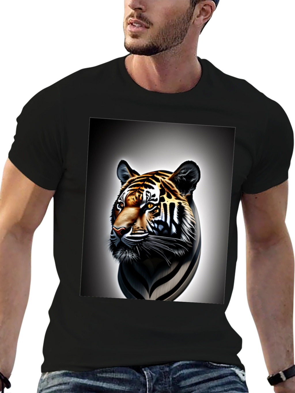 Tiger Graphic Tee - Cool Animal Print Shirt