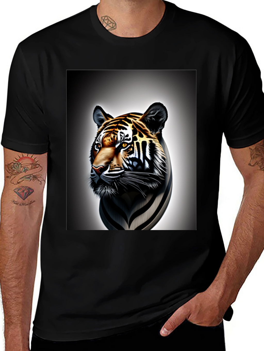 Tiger Graphic Tee - Cool Animal Print Shirt