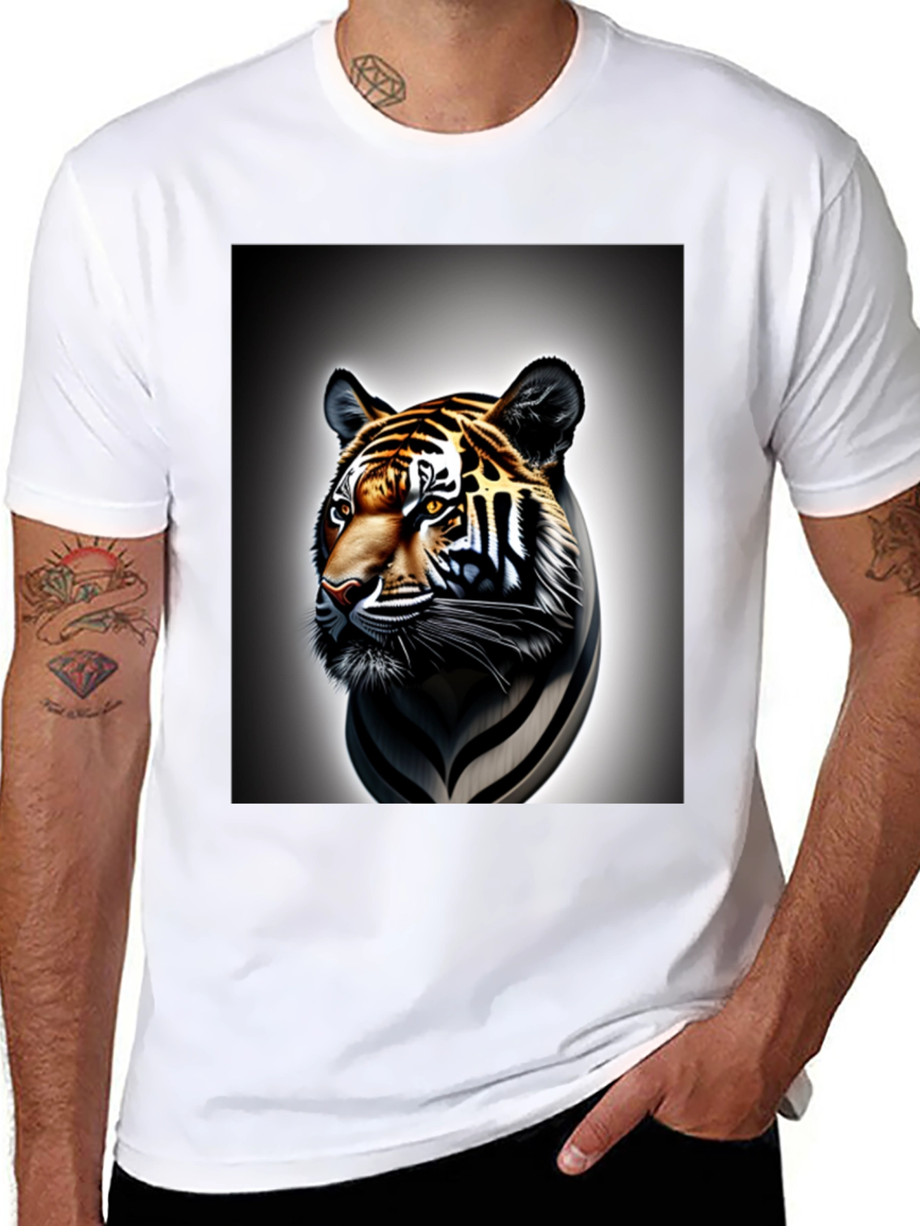 Tiger Graphic Tee - Cool Animal Print Shirt