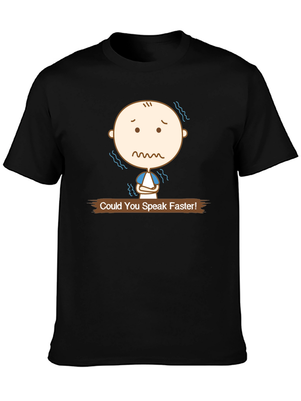 Speak Faster Graphic Tee - Black Cotton T-Shirt