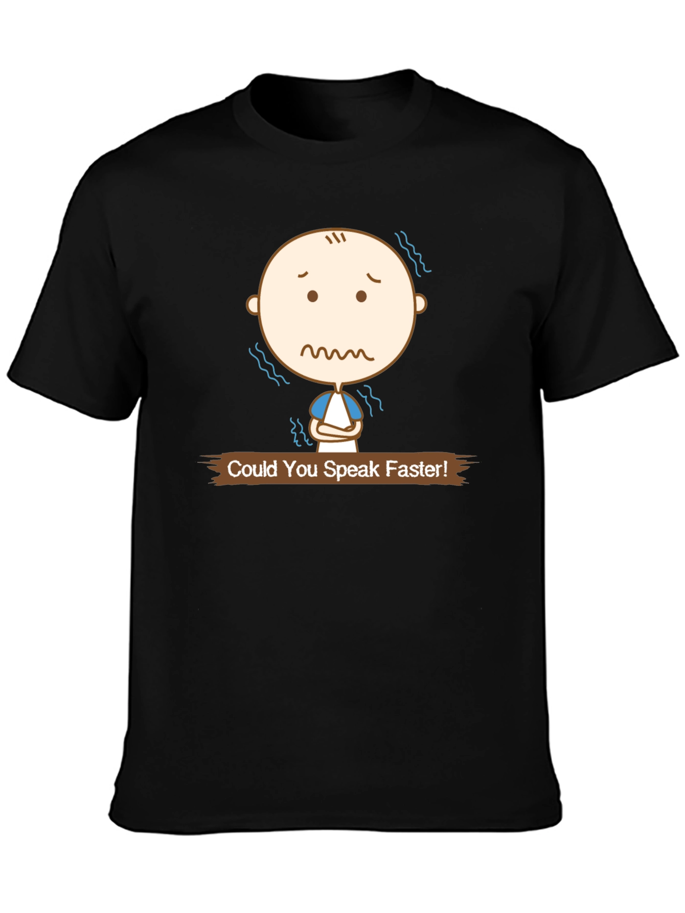 Speak Faster Graphic Tee - Black Cotton T-Shirt