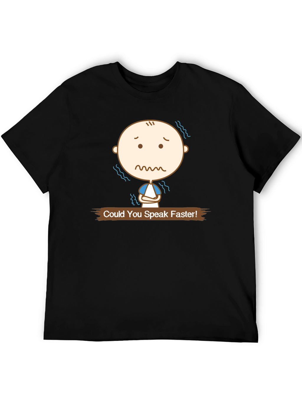 Speak Faster Graphic Tee - Black Cotton T-Shirt