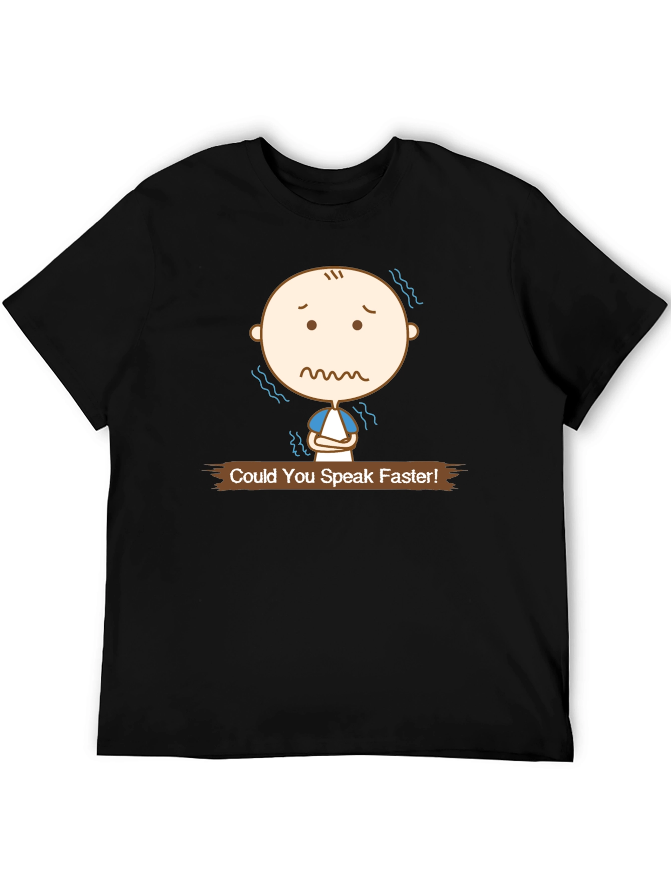 Speak Faster Graphic Tee - Black Cotton T-Shirt