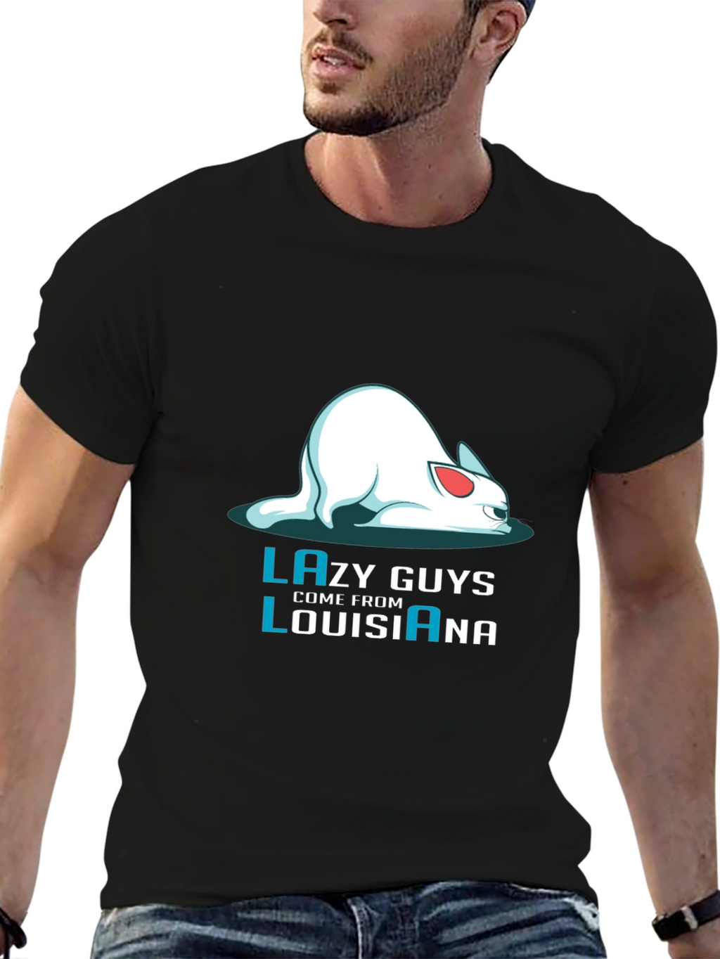 Lazy Guys Louisiana Graphic Tee - Black