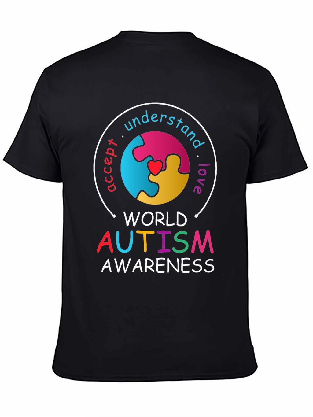 Autism Awareness T-Shirt - Accept Understand Love