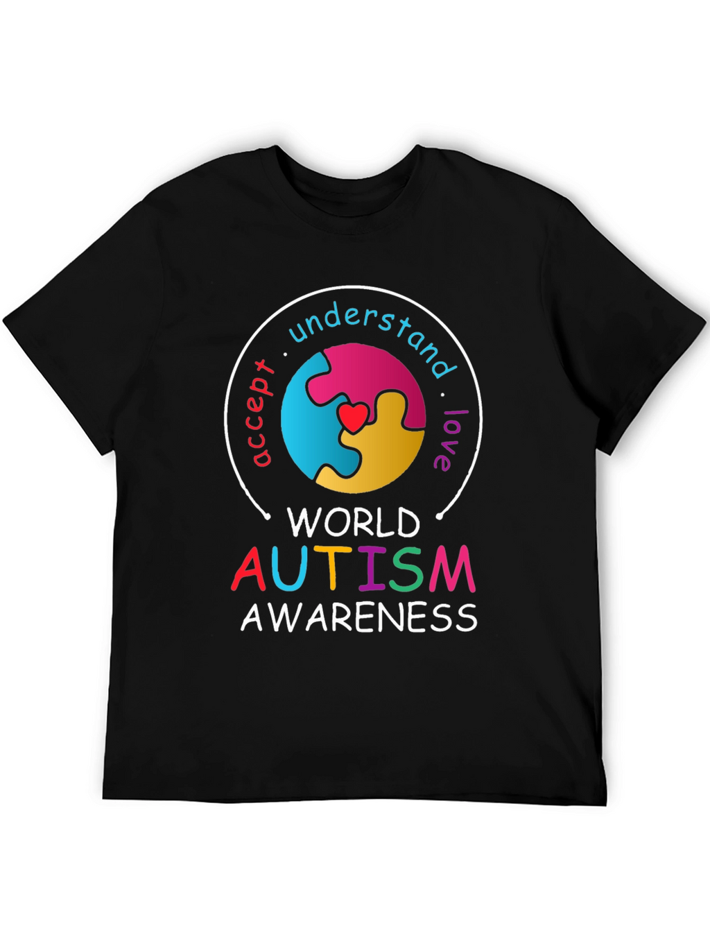 Autism Awareness T-Shirt - Accept Understand Love