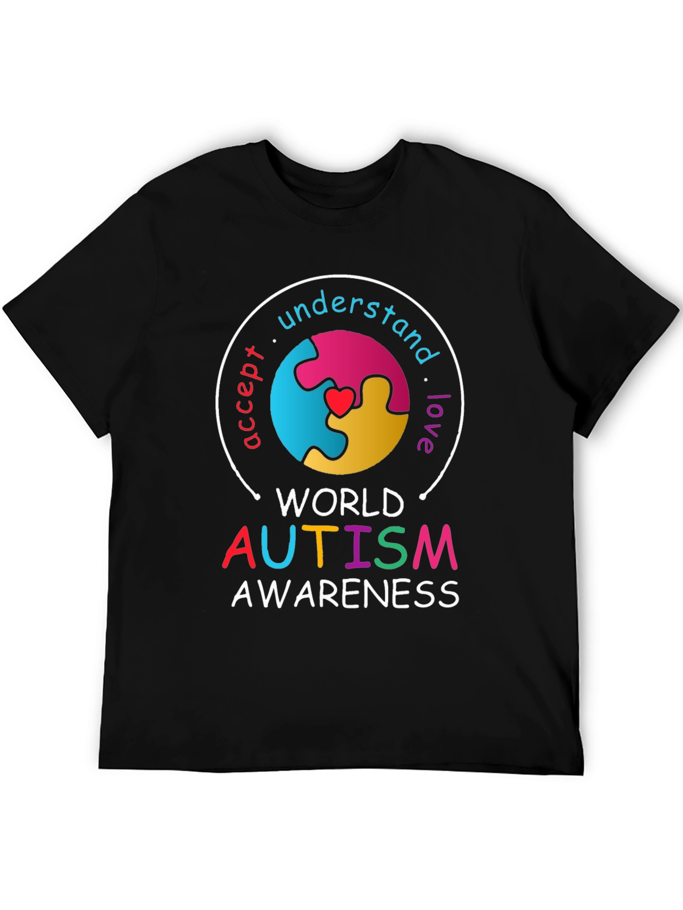 Autism Awareness T-Shirt - Accept Understand Love