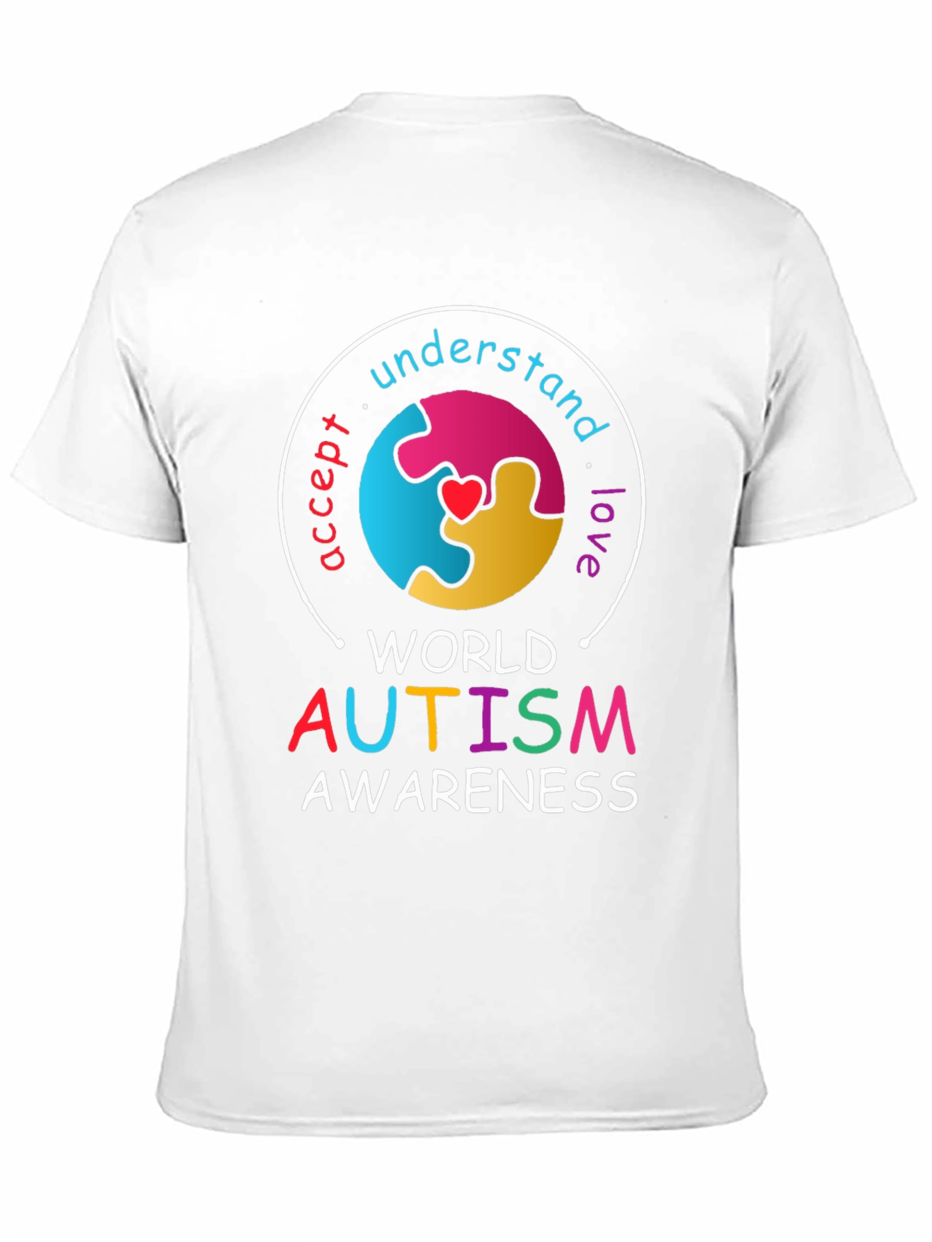 Autism Awareness T-Shirt - Accept Understand Love
