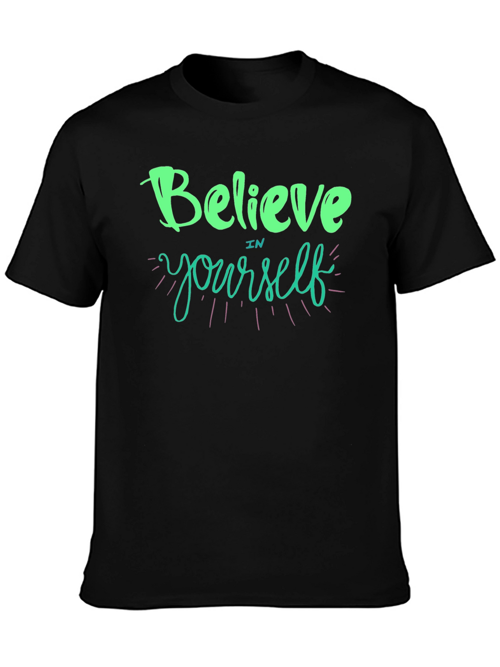 Believe In Yourself Graphic T-Shirt - Black