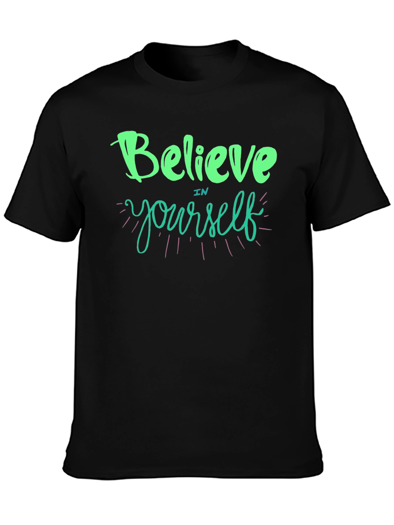 Believe In Yourself Graphic T-Shirt - Black