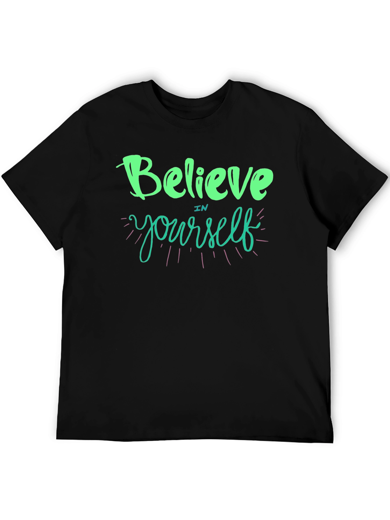 Believe In Yourself Graphic T-Shirt - Black