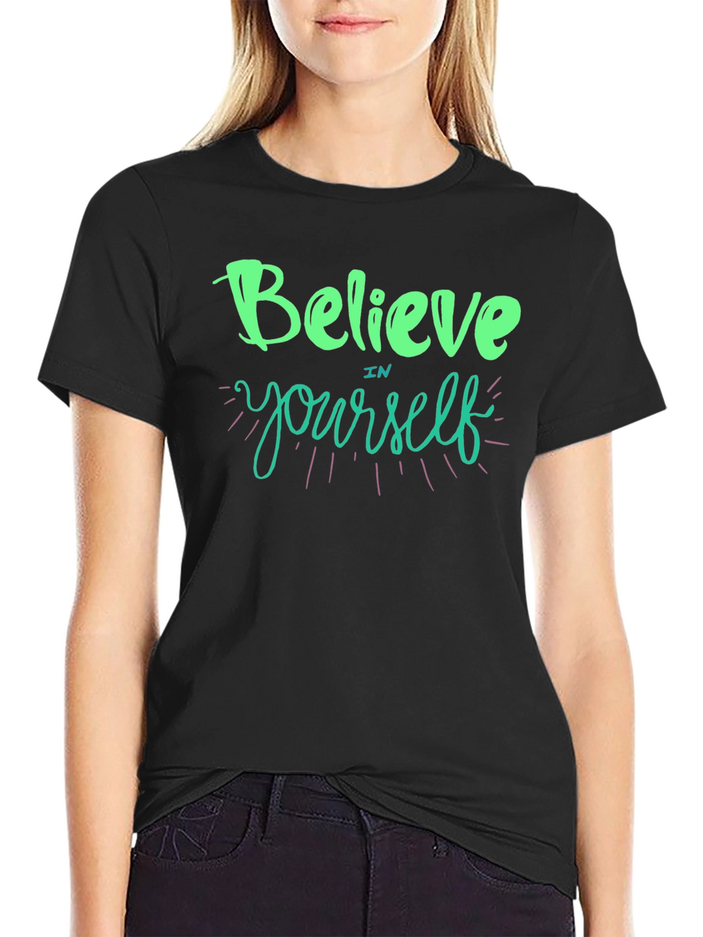 Believe In Yourself Graphic T-Shirt - Black