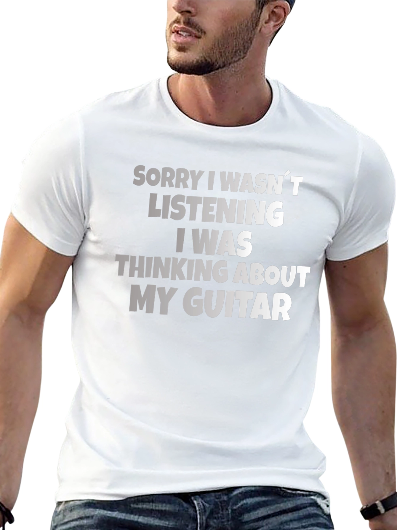 Guitar Lover T-Shirt - Sorry Wasnt Listening Musician Tee