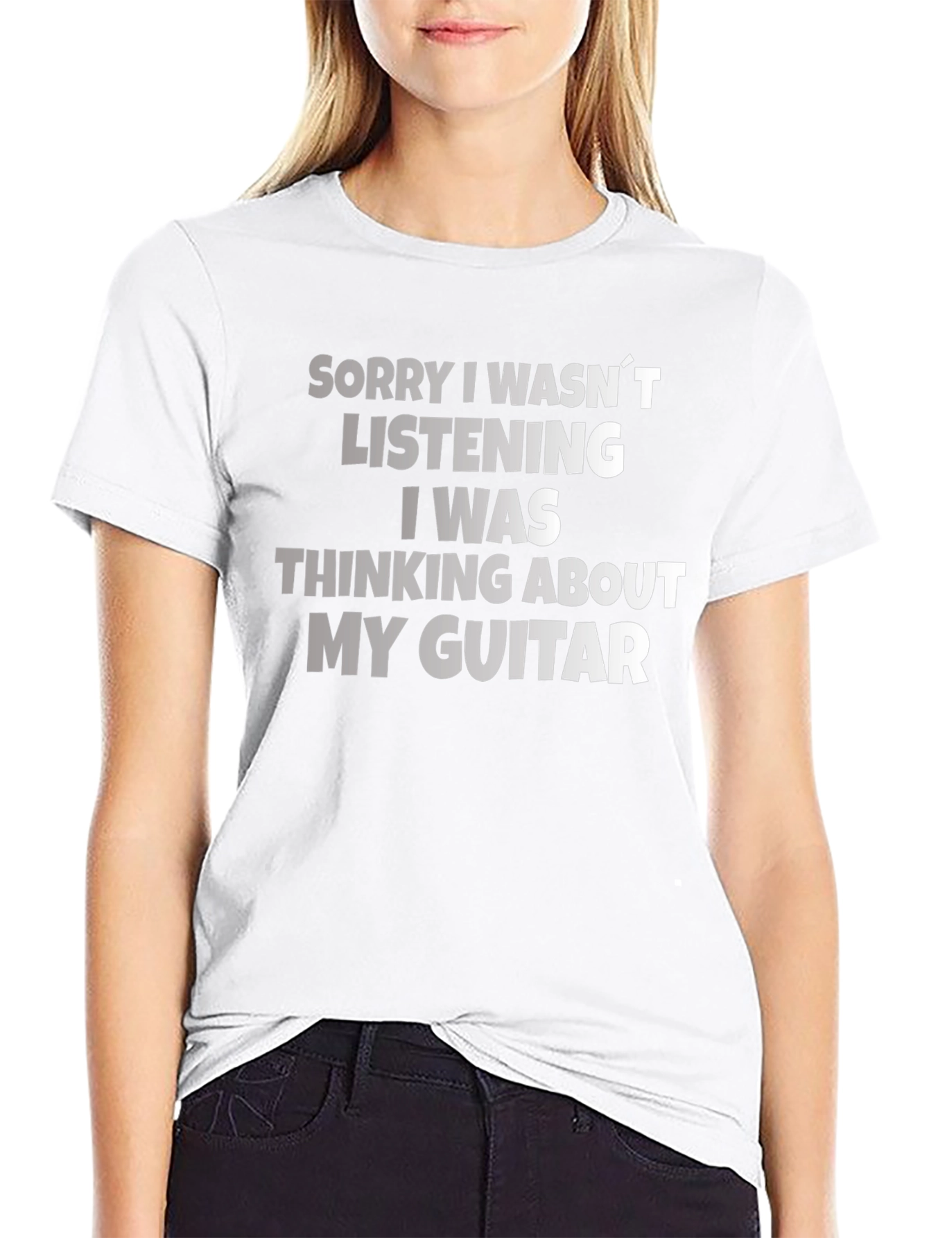 Guitar Lover T-Shirt - Sorry Wasnt Listening Musician Tee