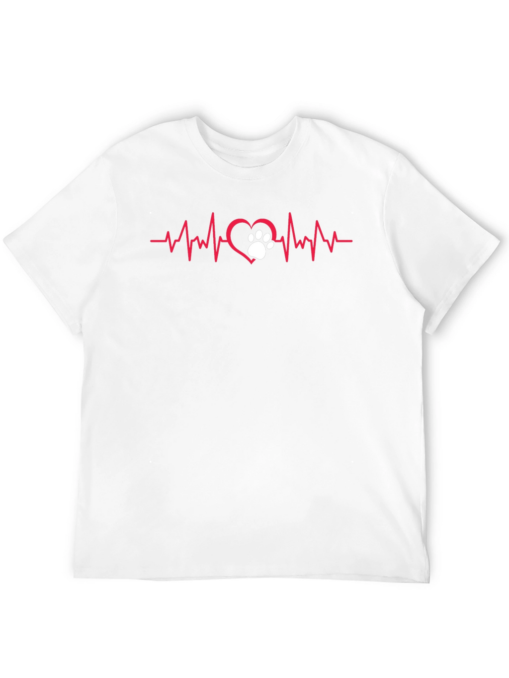 Dog Paw Heartbeat T-Shirt