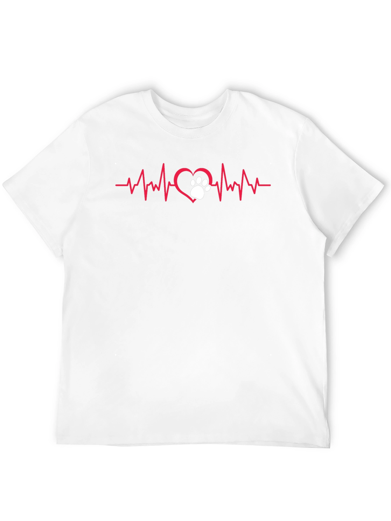 Dog Paw Heartbeat T-Shirt