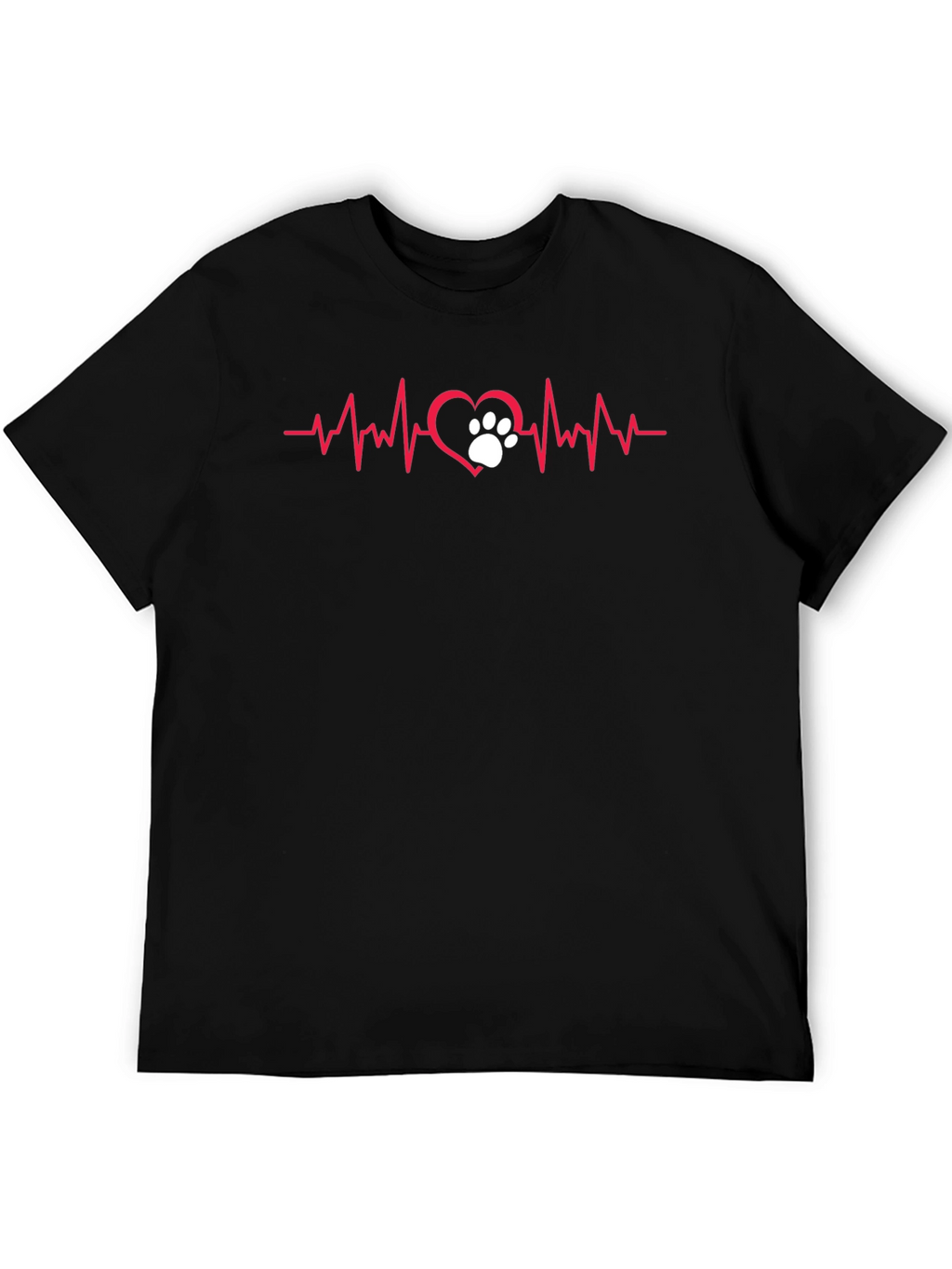 Dog Paw Heartbeat T-Shirt