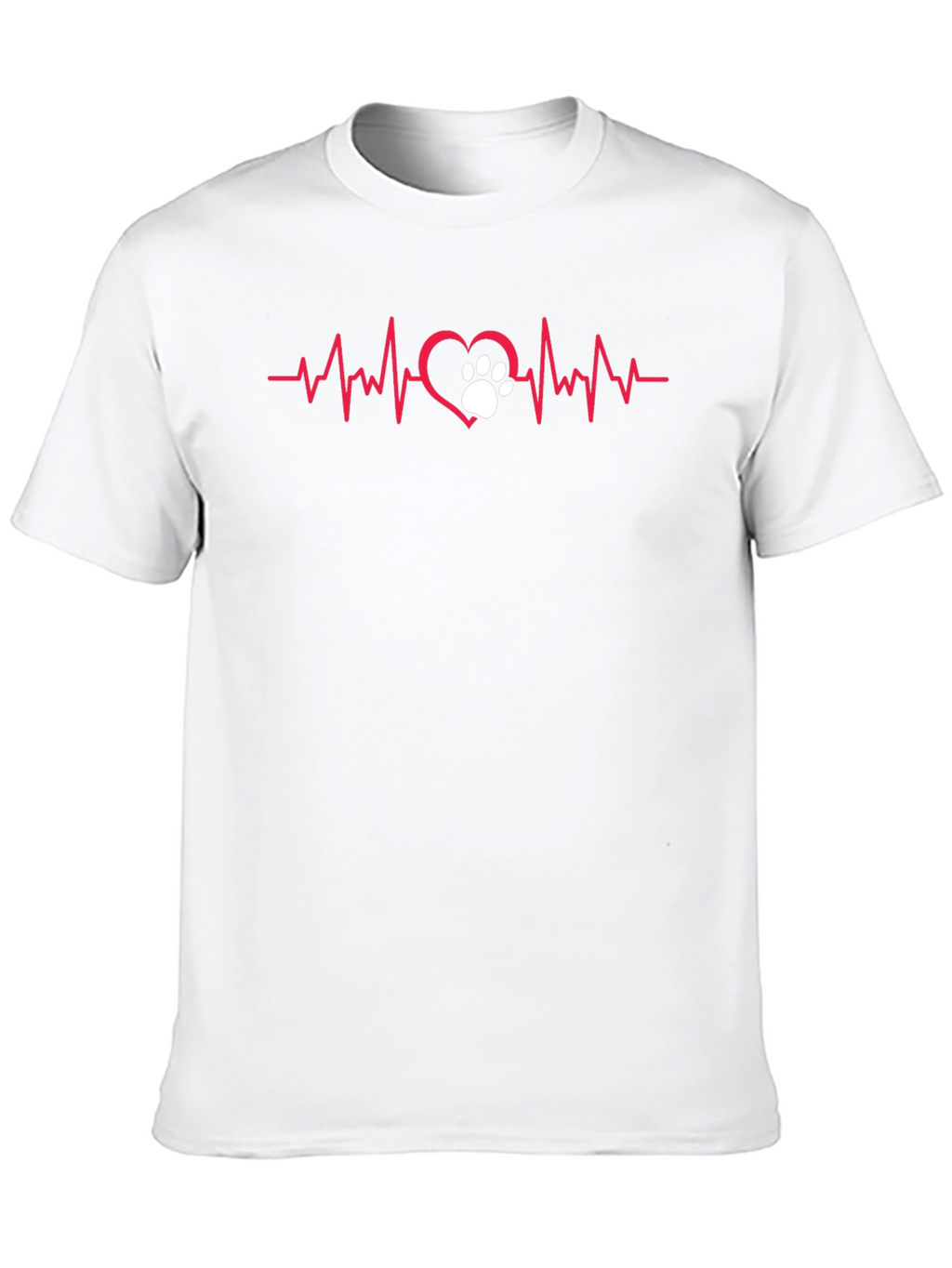 Dog Paw Heartbeat T-Shirt