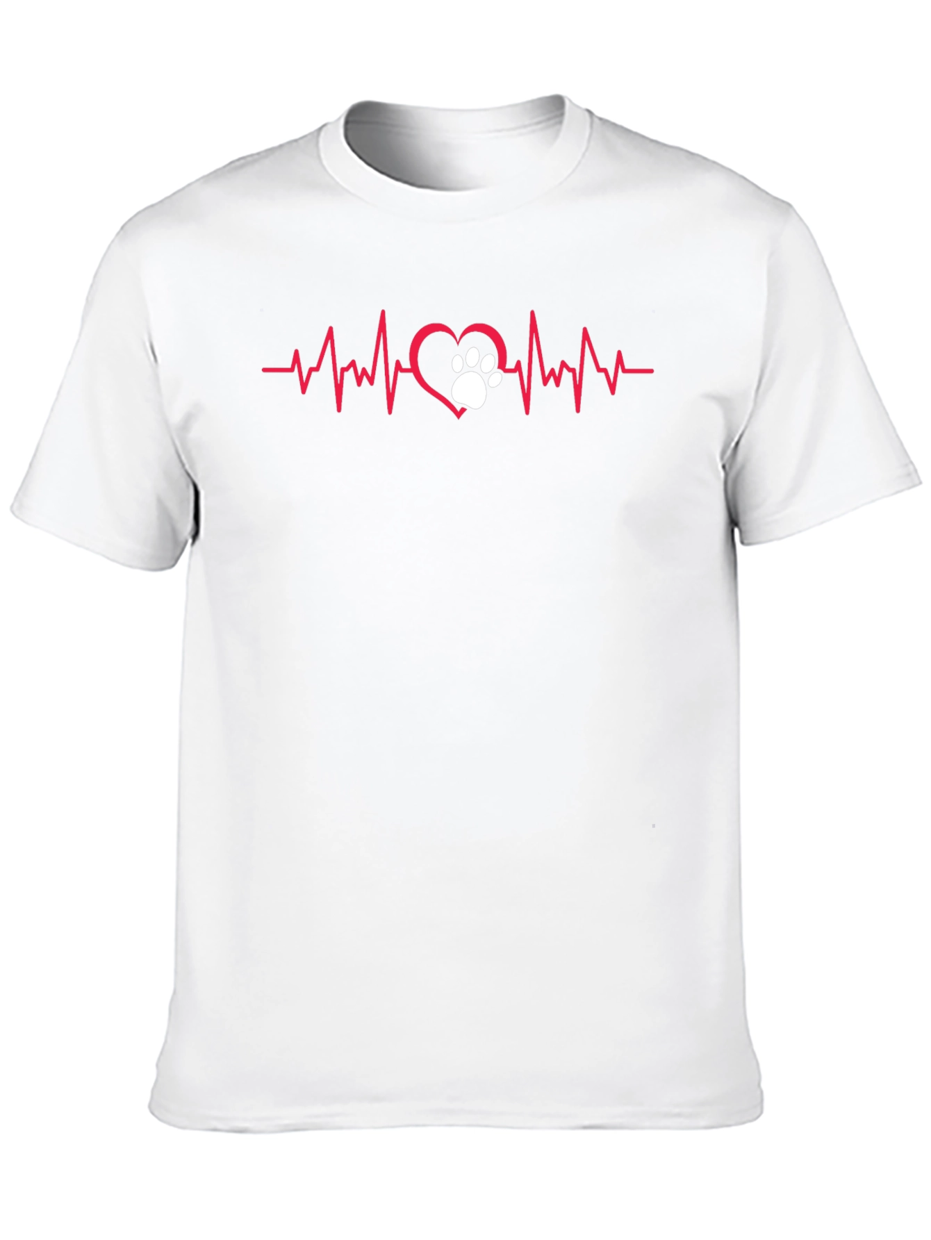 Dog Paw Heartbeat T-Shirt
