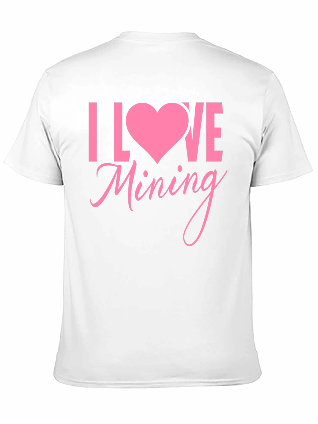 I Love Mining Graphic Tee - Pink Heart Design
