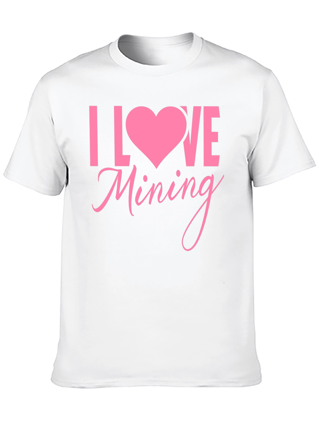 I Love Mining Graphic Tee - Pink Heart Design