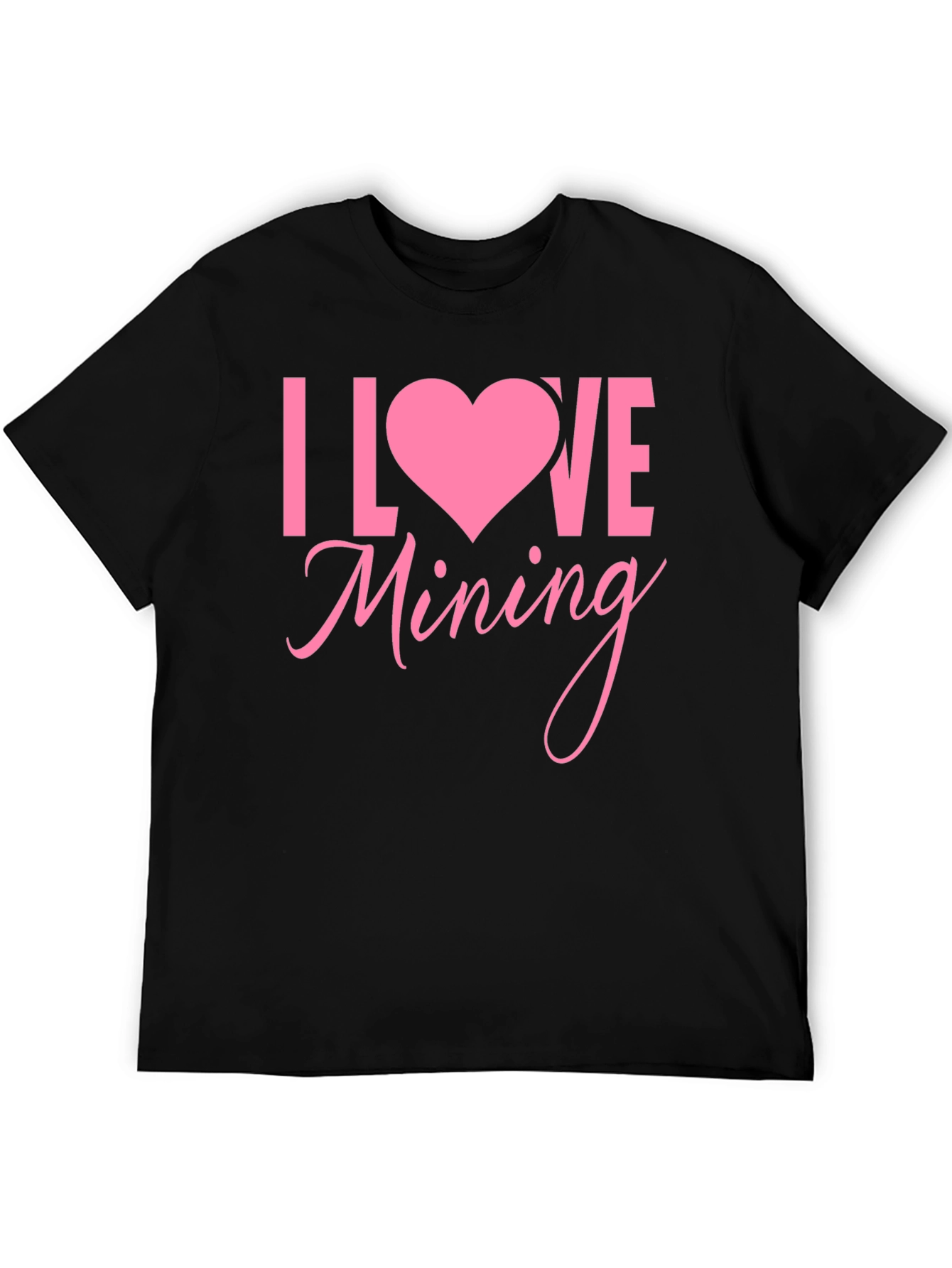 I Love Mining Graphic Tee - Pink Heart Design